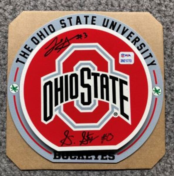 NFL - Ohio State Multi-Sign 3D Metal Wall Art (8x8) Signed by Sonny Styl...