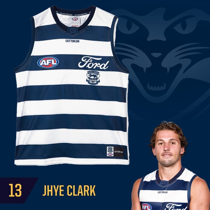 Photo of Jhye Clark #13 Geelong Cats 2025 Grand Final Match-Worn Guernsey