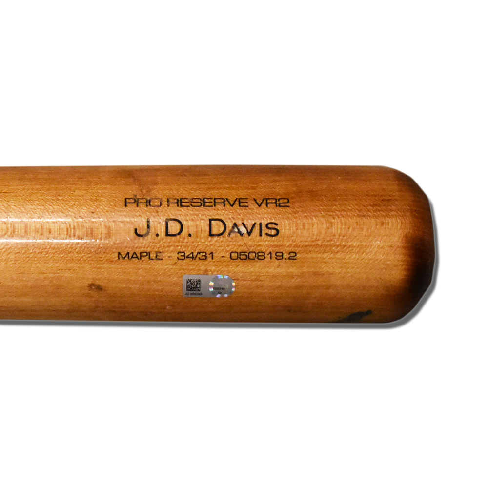 J.D. Davis 28 Game Used Cracked Bat Mets vs. Pirates 8/4/2019