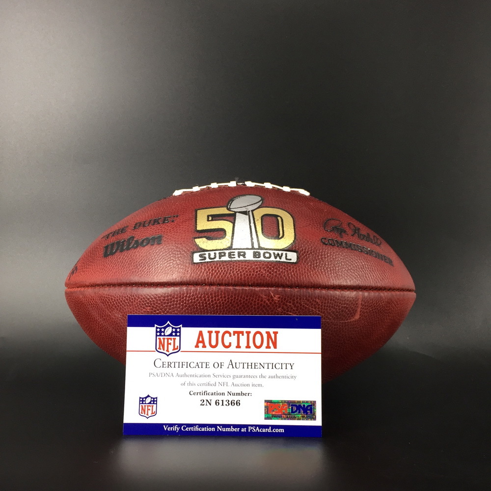 NFL Broncos Super Bowl 50 Game Used K Ball The official auction