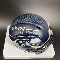 HOF - Seahawks Walter Jones Signed Mini Helmet with HOF 14 Inscription
