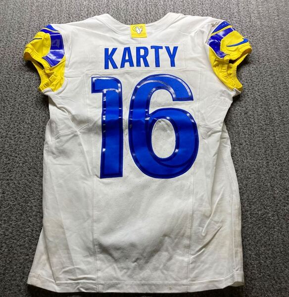 London Games - Rams Joshua Karty Game Worn Jersey (10/19/2025) Size 42 W...