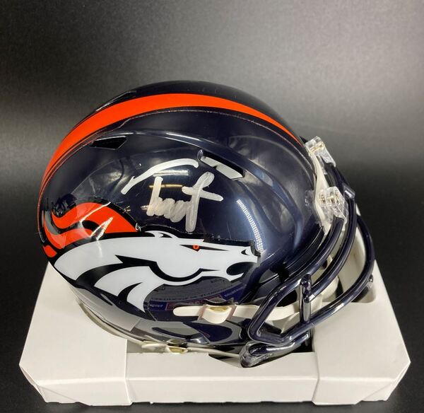 NFL - Broncos Troy Franklin Signed Mini Helmet