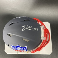 NFL - Fresno State Erik Brooks Signed Blue Shield Mini Helmet