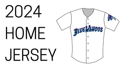 Blue Wahoos Home #33 Jersey with 