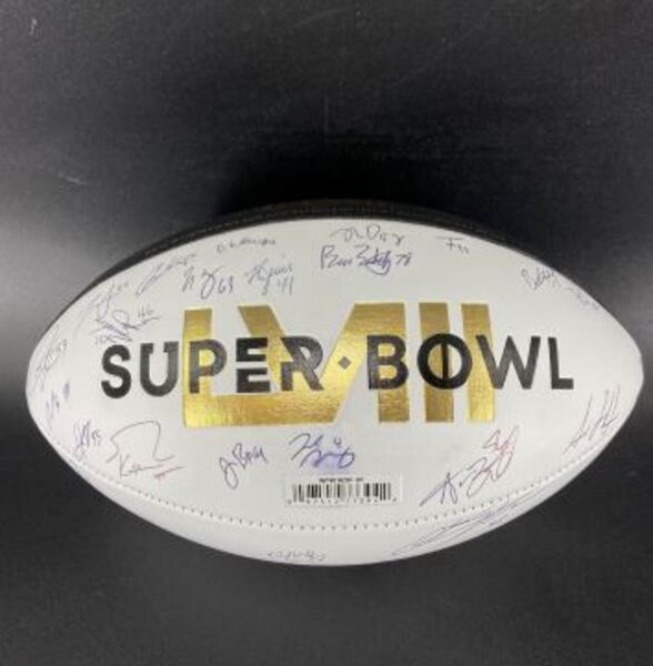 NFL - 49ers Multi Sign Commemorative Super Bowl 58 Football Signed By Ch...