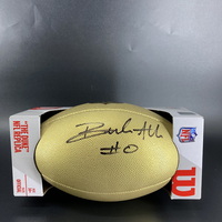 NFL - Jets Braelon Allen Signed Gold Composite Football