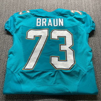 NFL - Dolphins Jeff Braun Game Cut Jersey Size 46