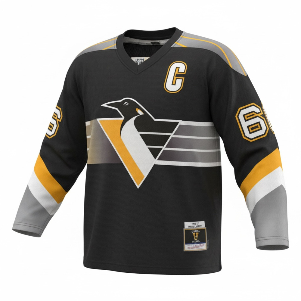 Mario Lemieux Signed Pittsburgh Penguins Mitchell & Ness Authentic Jersey