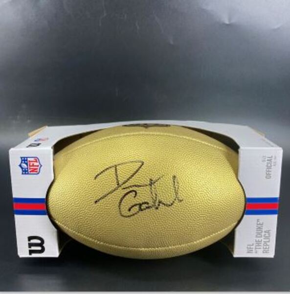 NFL - Browns Dillon Gabriel Signed Gold Composite Football