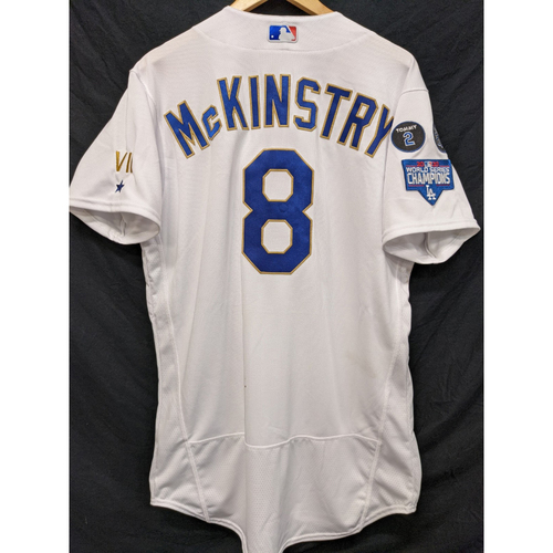 Zach McKinstry Game-Used Gold Trim Re-Opening Day Jersey - 6/15/21