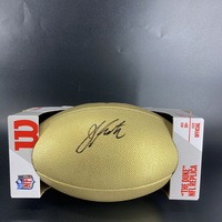 NFL - Rams Joshua Karty Signed Gold Composite Football