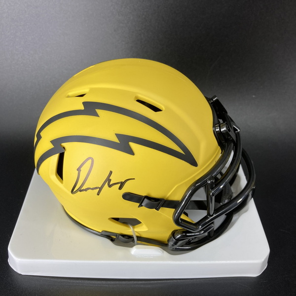 NFL - Chargers Omarion Hampton Signed Rave Mini Helmet