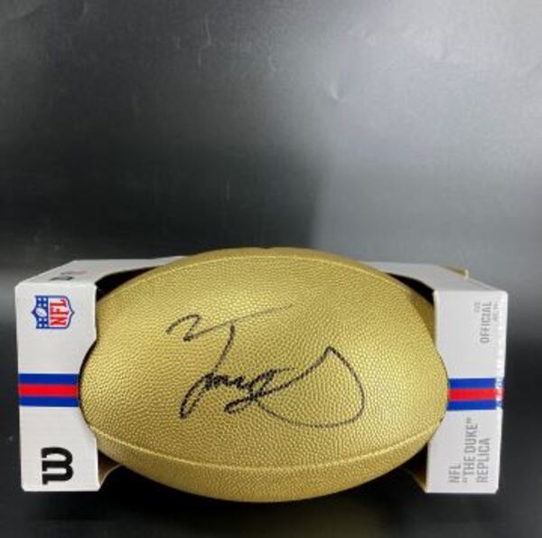 NFL - Browns Taylen Green Signed Gold Composite Football