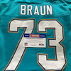 NFL - Dolphins Jeff Braun Game Cut Jersey Size 46