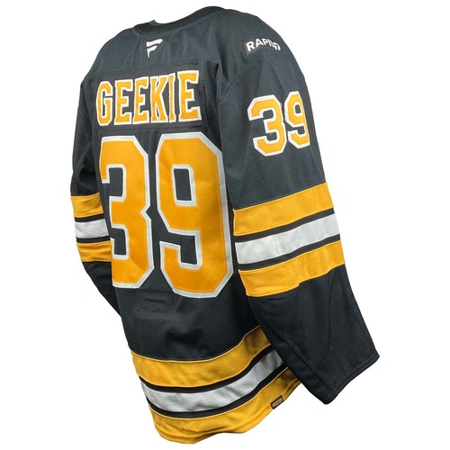 Photo of Game-Used 2025-2026 Season Home Hockey Jersey - Chara Jersey Retirement Night - Morgan Geekie