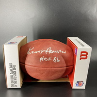 HOF - Oilers Ken Houston Signed Authentic Football with HOF 86 Inscription