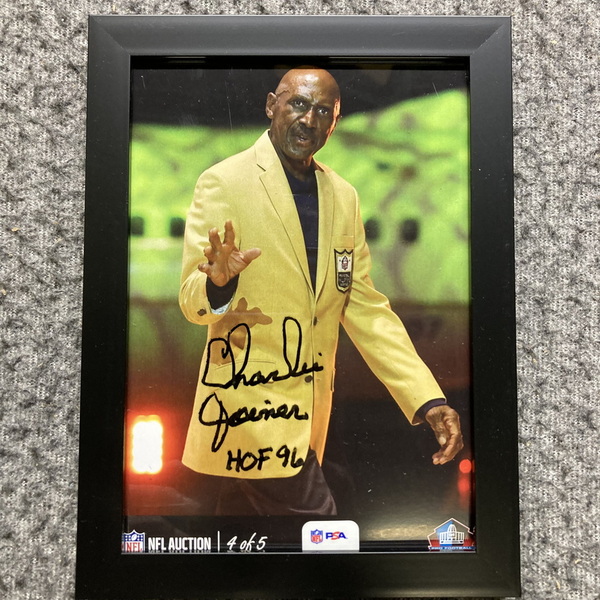 HOF - Chargers Charlie Joiner NFL Auction Exclusive Signed 5x7 Framed Ph...