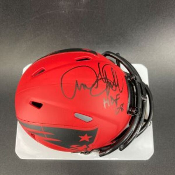 HOF - Patriots Andre Tippett Signed Rave Mini Helmet