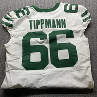 London Games - Jets Joe Tippmann Game Used Jersey (10/06/24) Size 46 wit...