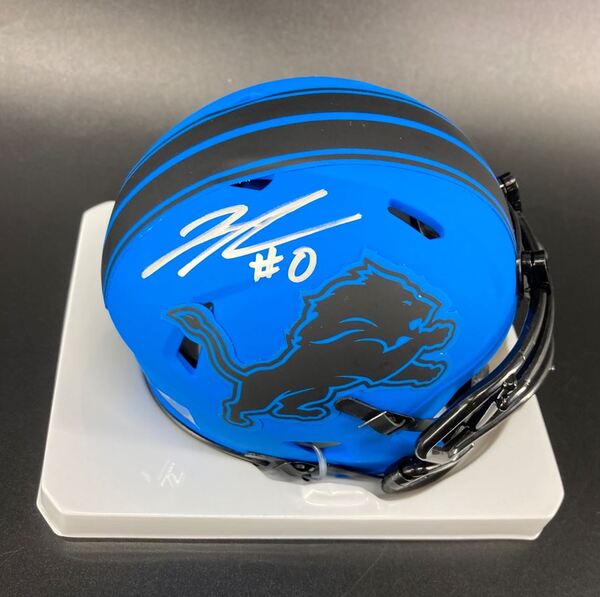 Lions - Jahmyr Gibbs Signed Rave Mini Helmet