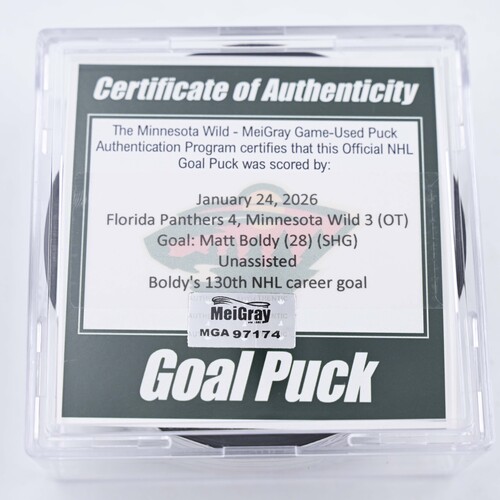Image of Boldy, Matt - Minnesota Wild - January 24, 2026 vs. Florida Panthers (Wild's 25th Anniversary Logo)