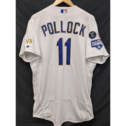 AJ Pollock Game-Used Gold Trim Re-Opening Day Jersey - 6/15/21