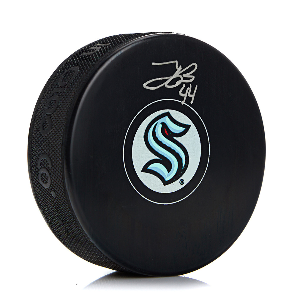 Jake O'Brien Autographed Seattle Kraken Hockey Puck