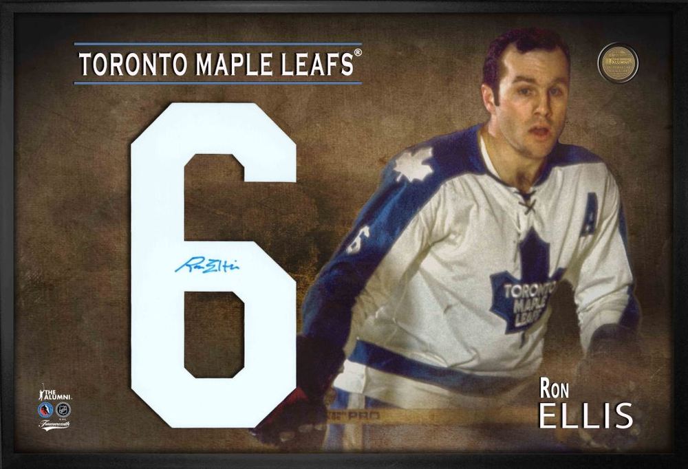 Ron Ellis, Signed Jersey Number Framed Print Maple Leafs