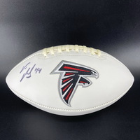 Falcons - Vic Beasley Signed Panel Ball with Falcons Logo