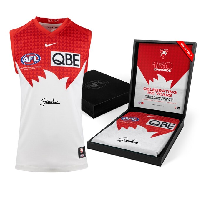 Joel Amartey #36 Sydney Swans Signed Match-Worn On-Field 150th Anniversary Guernsey 