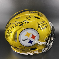 HOF - Steelers Multi Signed Flash Speed Helmet Inc. Jerome Bettis