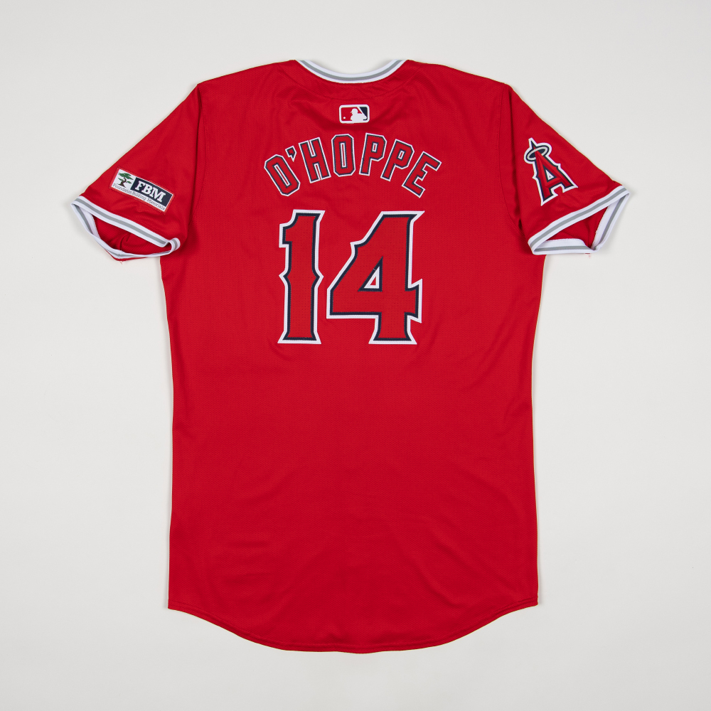 Logan O'Hoppe Game-Used Red Jersey - From 17th Home Run of 2024