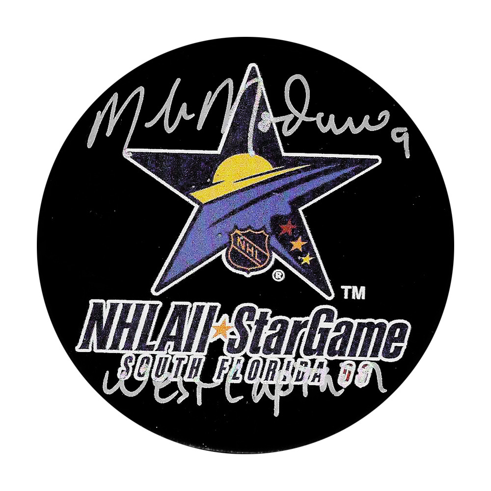 Mike Modano Autographed 2003 NHL All-Star Game Puck w/WEST CAPTAIN Inscription