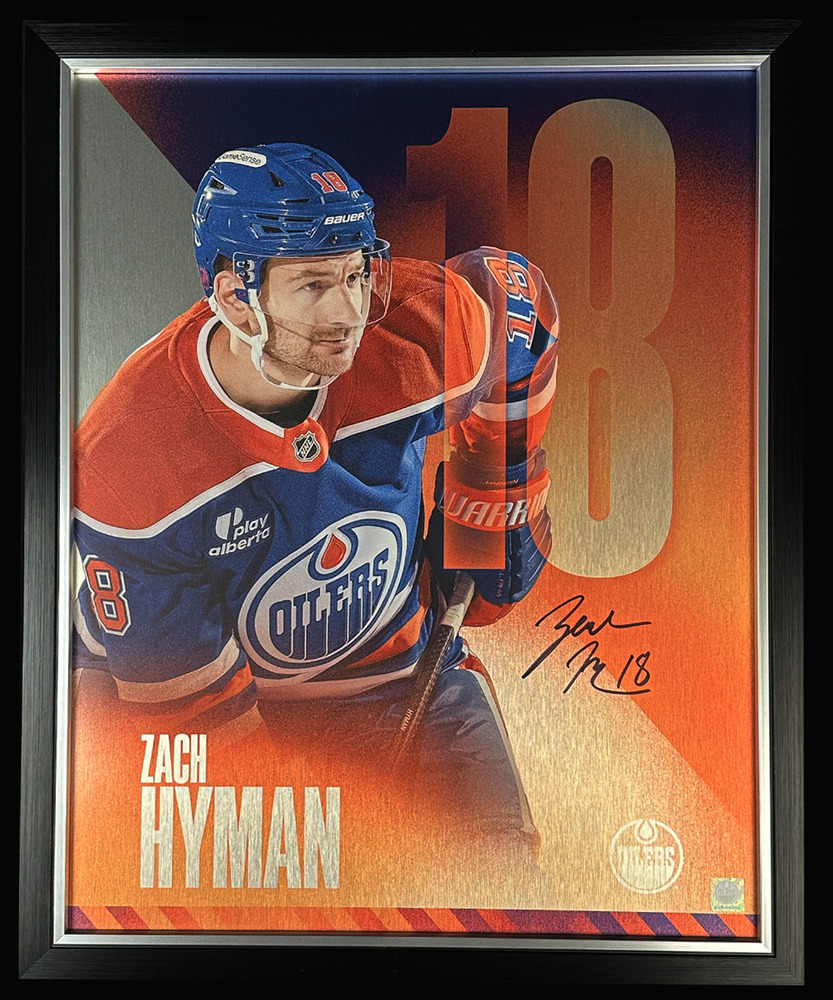 Zach Hyman #18 - Autographed & Framed Edmonton Oilers 16