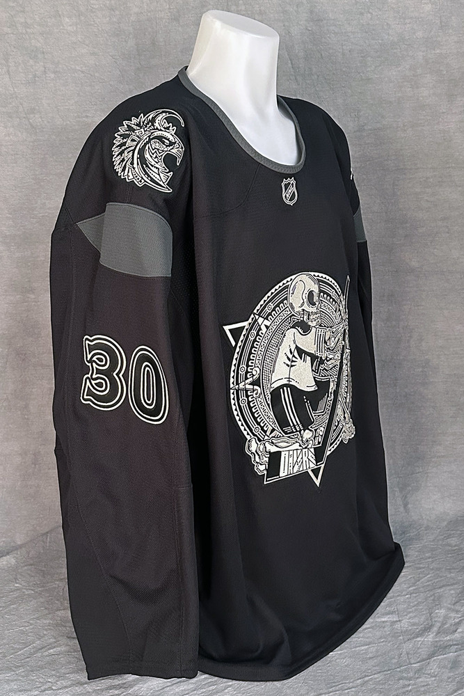 Calvin Pickard #30 - Autographed 2025-26 Edmonton Oilers Dia de los Muertos (Day of the Dead) Ltd Edition Fanatics Practice Jersey (Autographed Only / Not Worn)