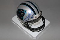 PANTHERS - JULIUS PEPPERS SIGNED PANTHERS MINI HELMET