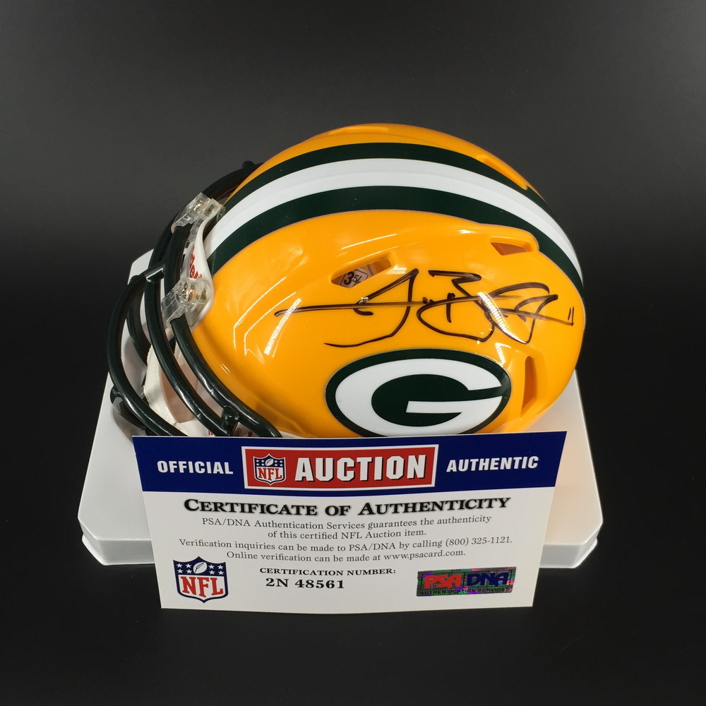 PCF Packers Jarrett Boykin Signed Packers Mini Helmets The official