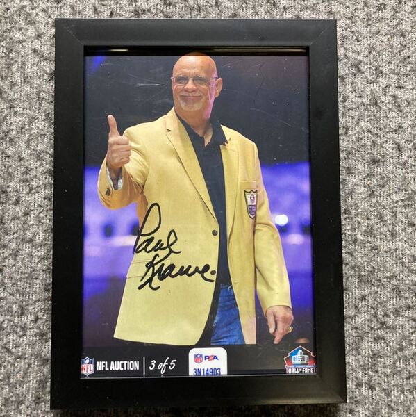 HOF - Vikings Paul Krause NFL Auction Exclusive Signed 5x7 Photo Individ...