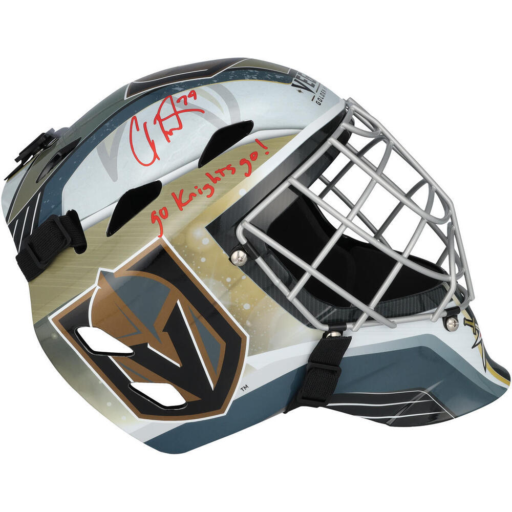 Carter Hart Vegas Golden Knights Autographed Replica Goalie Mask with 