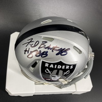 HOF - Raiders Fred Biletnikoff Signed Mini Helmet with HOF 88 Inscription