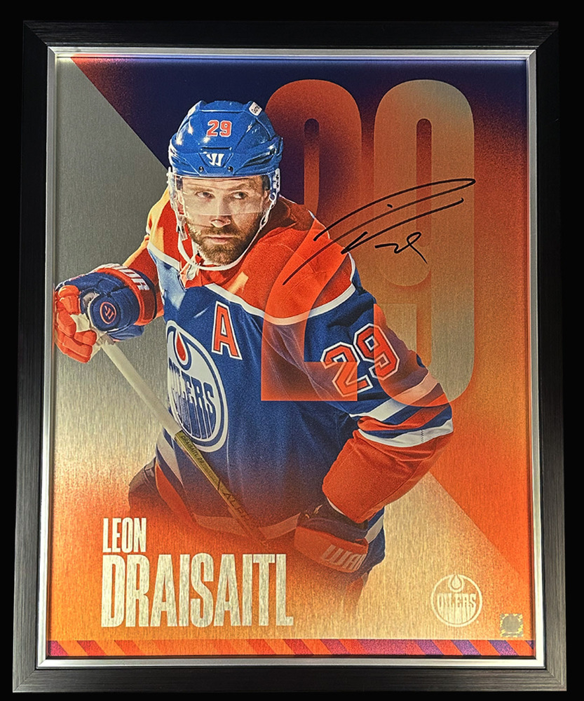 Leon Draisaitl #29 - Autographed & Framed Edmonton Oilers 16