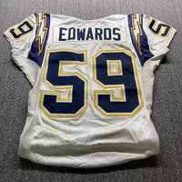 NFL - Chargers Donnie Edwards Game Worn Jersey Size 46