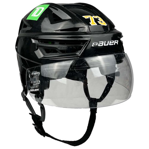Photo of 2026 Playoffs Game-Used Black Bauer Hockey Helmet - Charlie McAvoy 