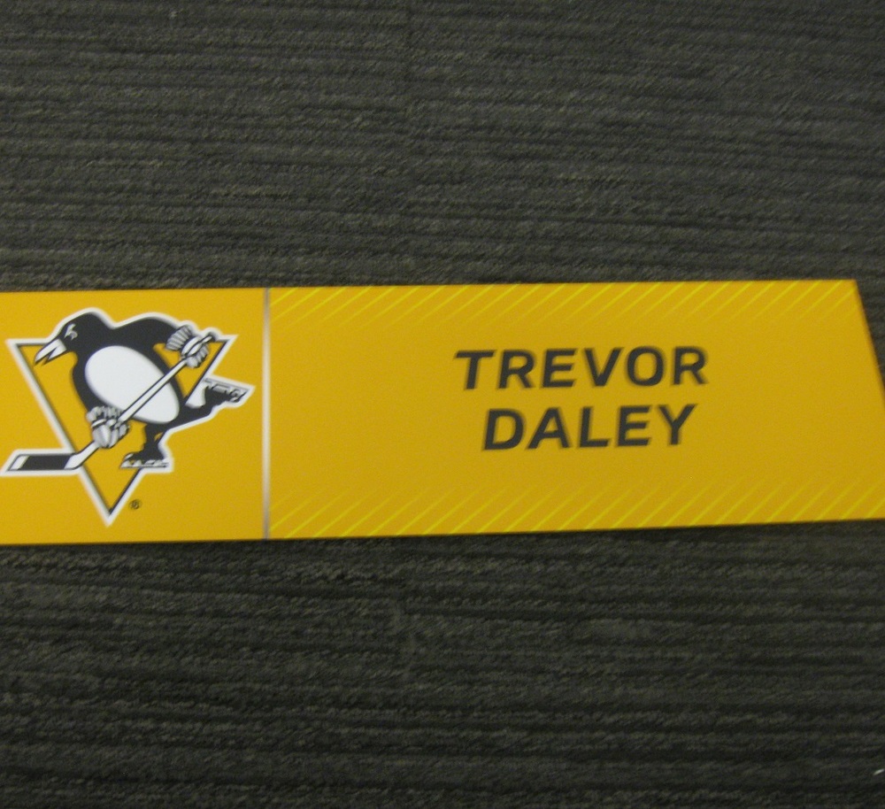 Trevor Daley 2017 Stanley Cup Final Media Name Plate - Pittsburgh Penguins