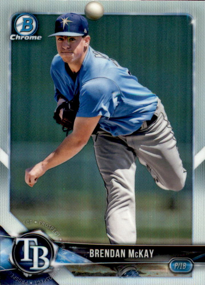 2018 Bowman Chrome Draft Refractors #BDC100 Brendan McKay
