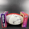 NFL - Chiefs Multi Sign Super Bowl 57 Panel Ball With 7 Signatures Including Justin Reid, Ronald Jones, Austin Reiter, Nick Allegretti, And Trent McDuffie