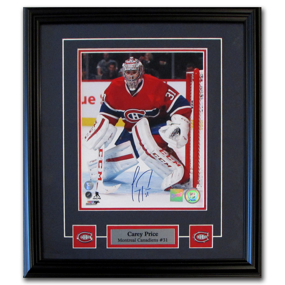 Carey Price Autographed Montreal Canadiens Framed 8X10 Photo