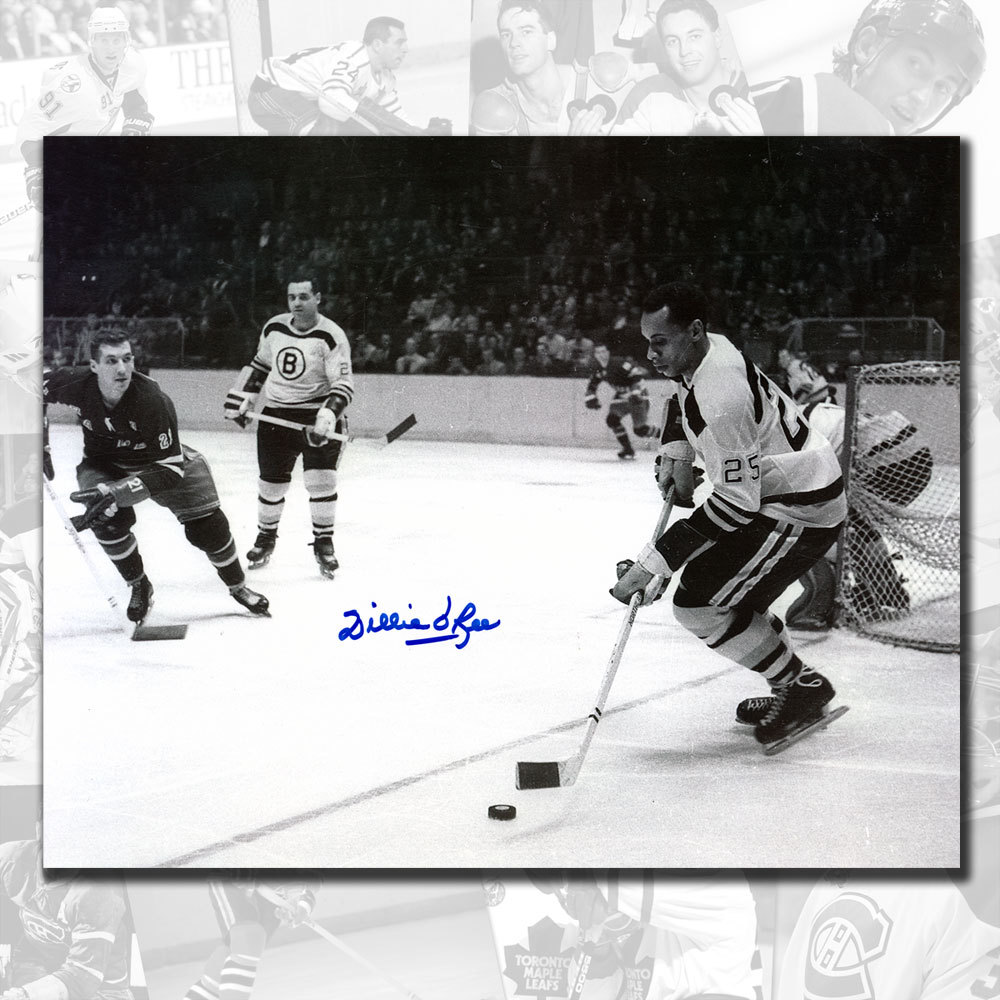 Willie O'Ree Boston Bruins vs. Rangers Autographed 8x10