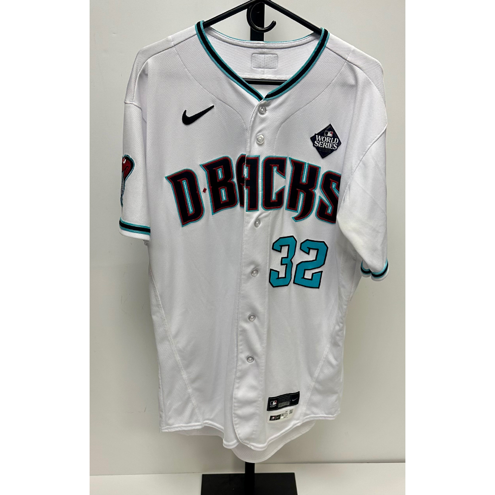 2023 Game Used Brandon Pfaadt White/Teal Home Jersey - Used in